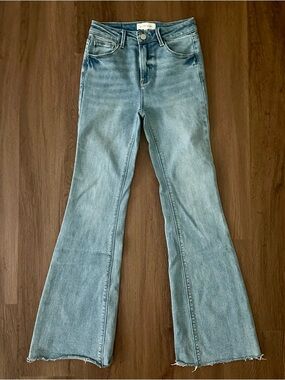 High-Rise Light Wash Flare Jeans